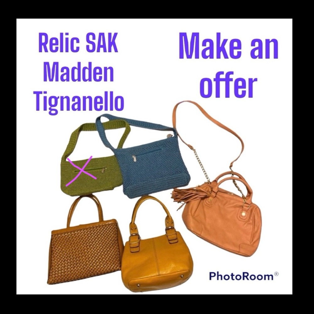 COPY Gold-tone OR Silver-tone Hardware on Lot of Handbags Purse Steve Madden SAK